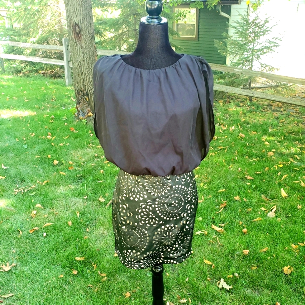 Laser-Cut Mini Dress